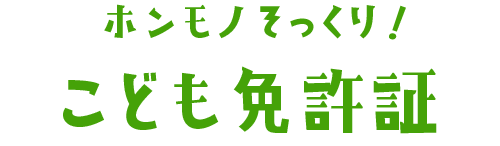 ホンモノそっくり!こども免許証