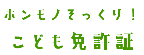 ホンモノそっくり!こども免許証